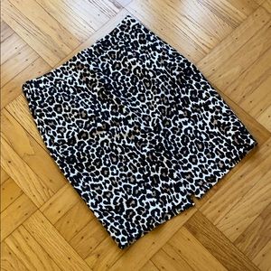 J Crew Factory leopard pencil skirt